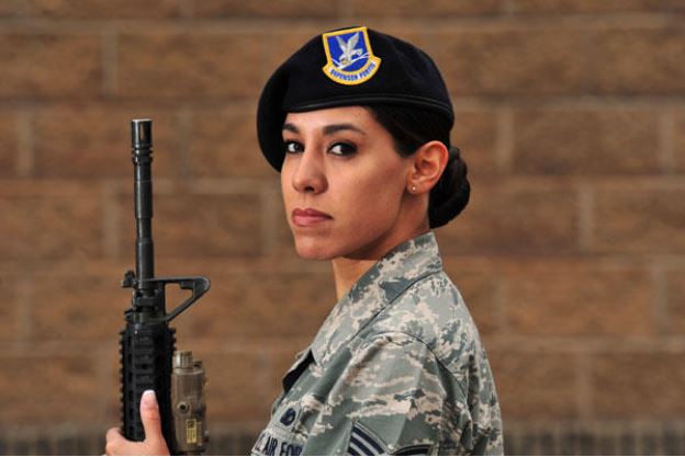 Which military branch has the most females
